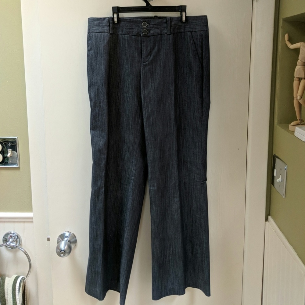 Dress pants, look like denim but are fancy-pants!